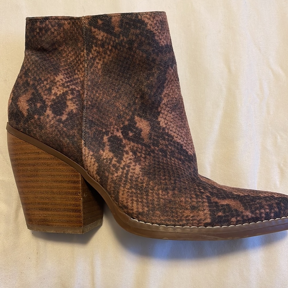 Madden girl “snake skin boots”